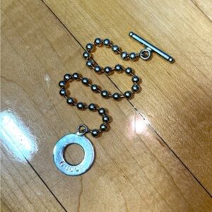 Gucci sterling string bracelet or keychain
